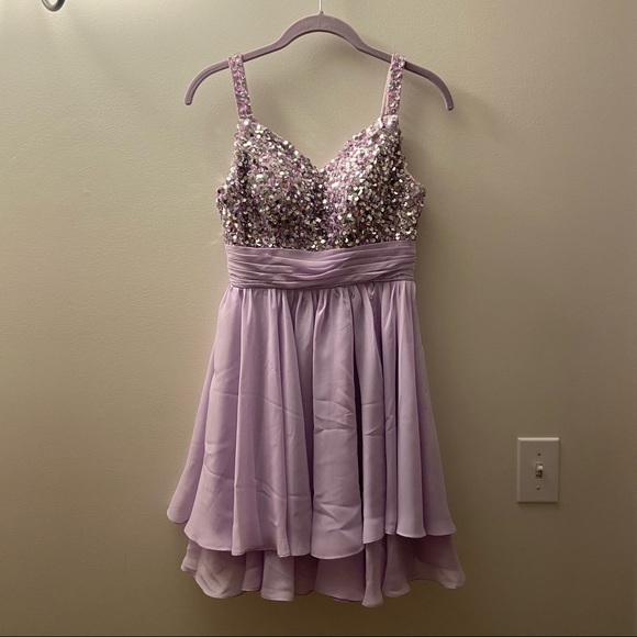 JJs House Dresses & Skirts - JJ’s House Purple Beaded Homecoming/Prom Dress